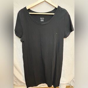 Askya Black Short Sleeve T-shirt dress